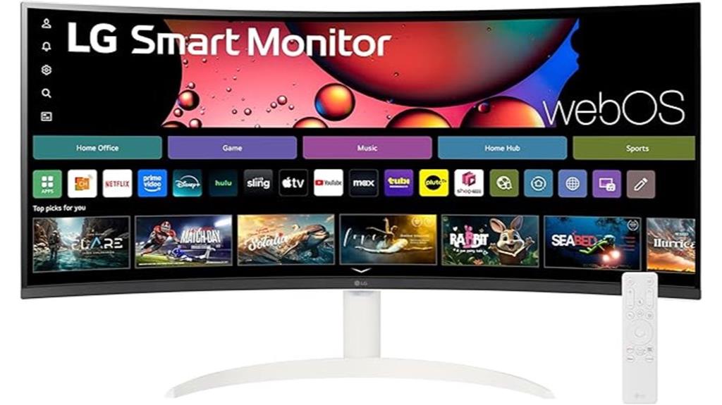 34 inch curved smart monitor