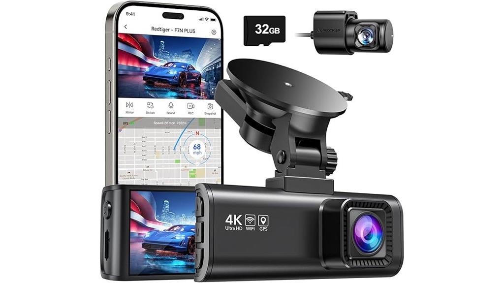 4k dual camera dash cam