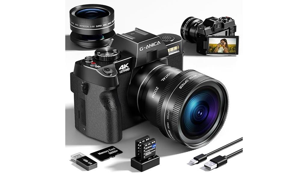 4k wifi vlogging camera