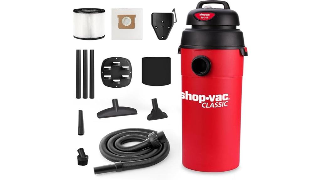5 gallon wet dry shop vac