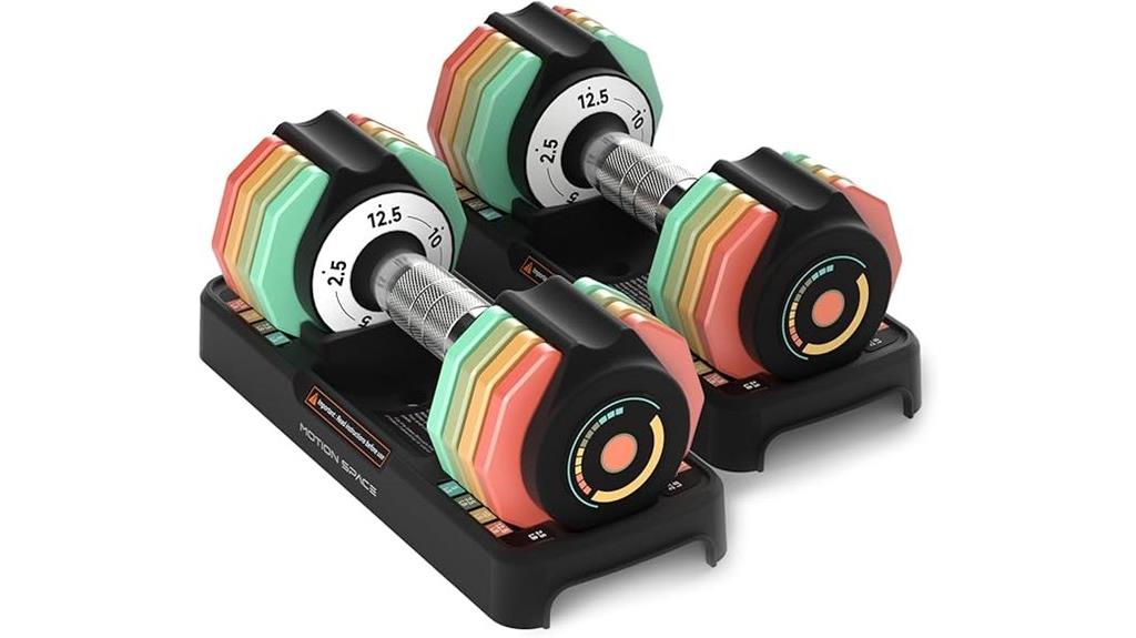adjustable dumbbell weight range