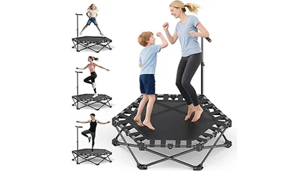 adjustable handle mini trampoline