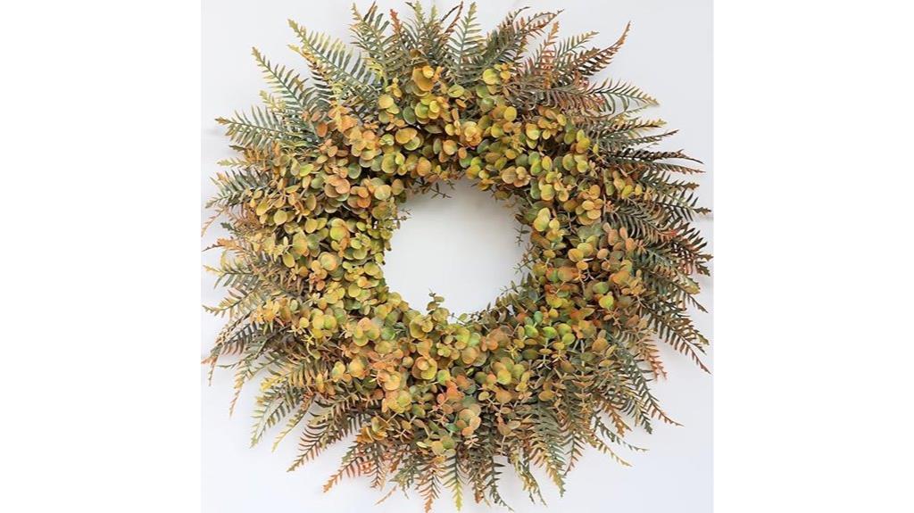 autumn eucalyptus fern wreath