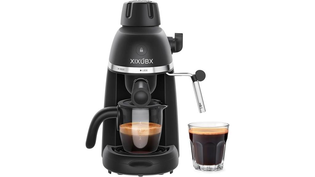 black 800w coffee machine