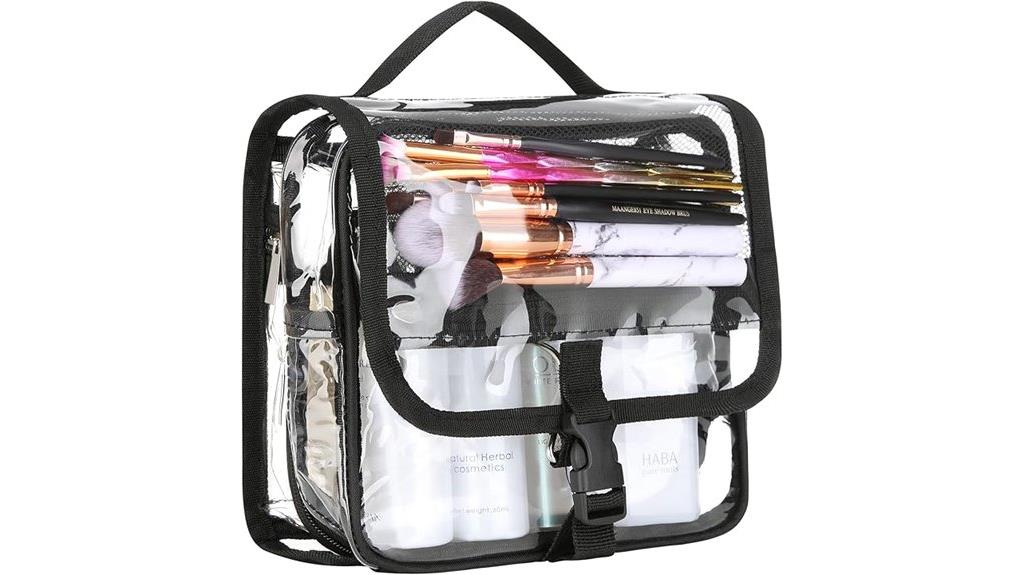 black clear tsa toiletry bag