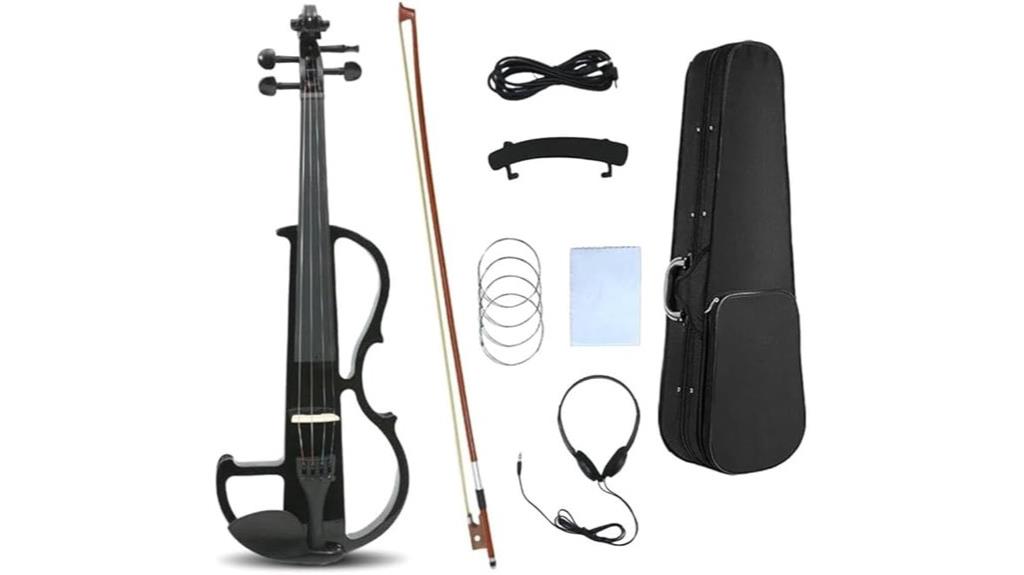black full size electric violin