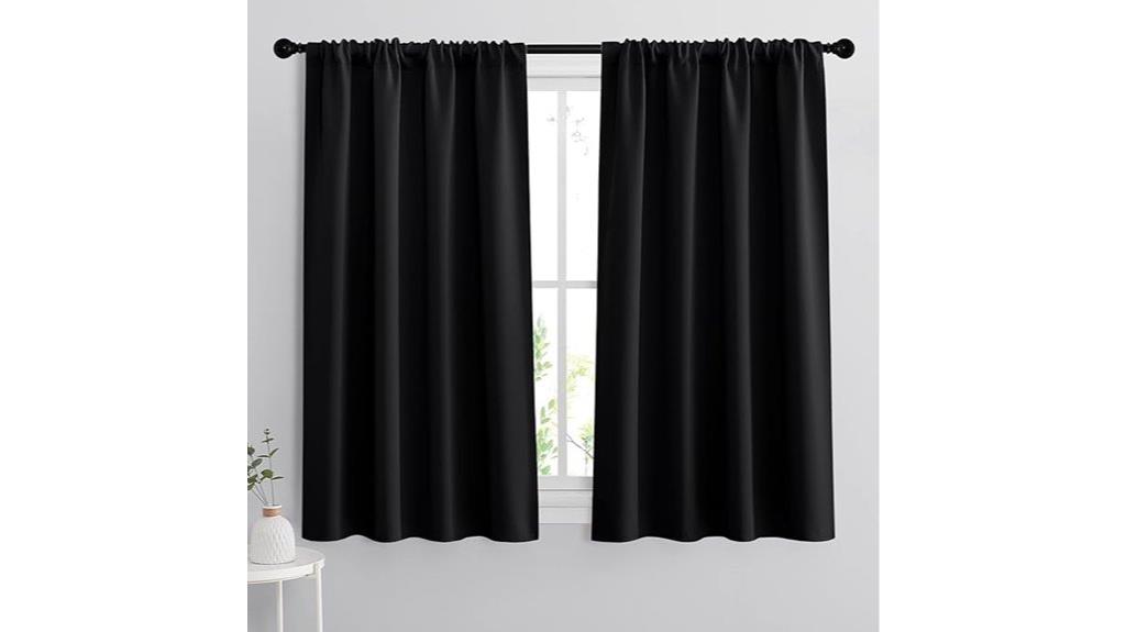 black nursery curtain panels