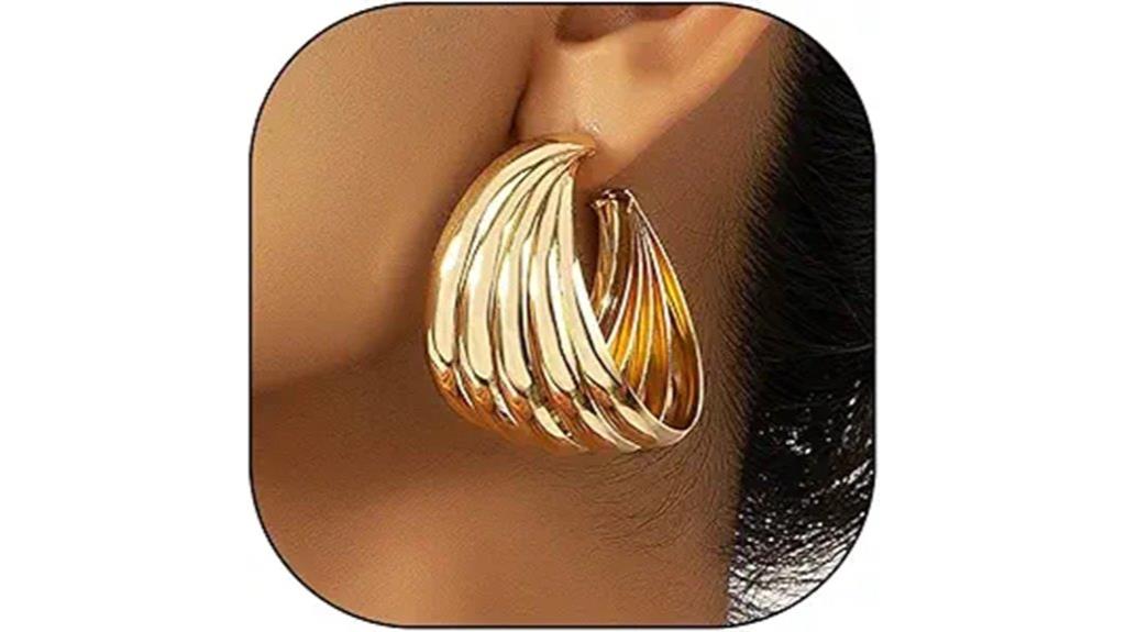bold gold statement earrings
