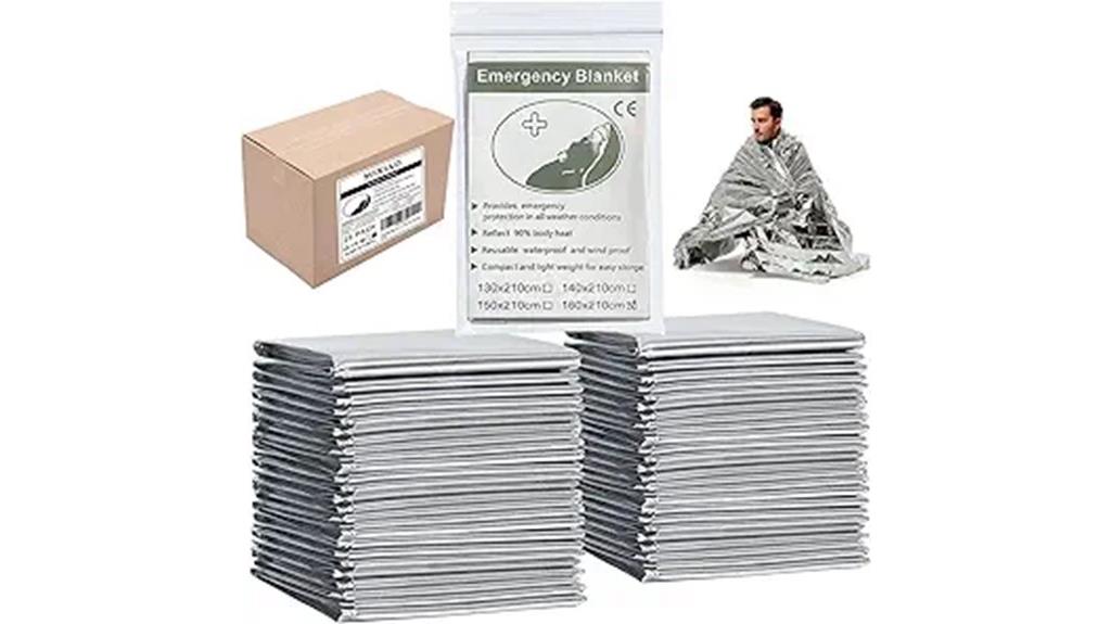 bulk pack of emergency blankets