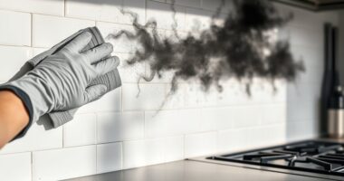 cleaning smoke residue after cooking