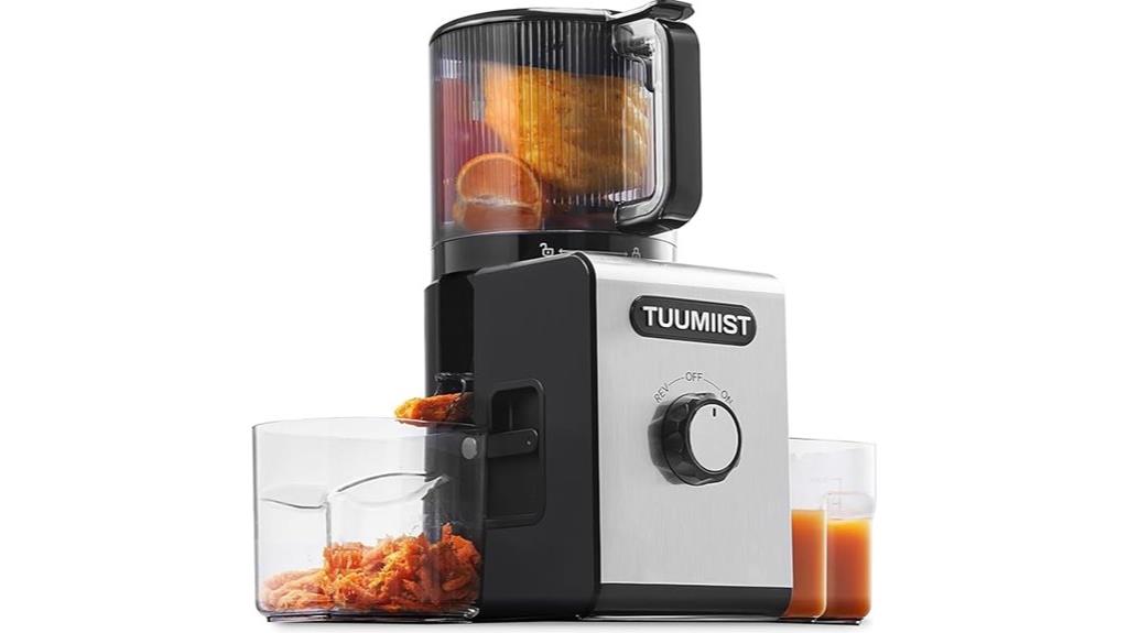 cold press juicer with large chute