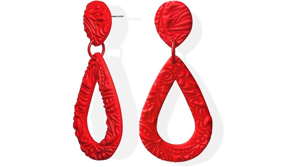 colorful handmade teardrop earrings