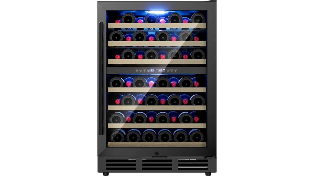 compact dual zone wine cooler