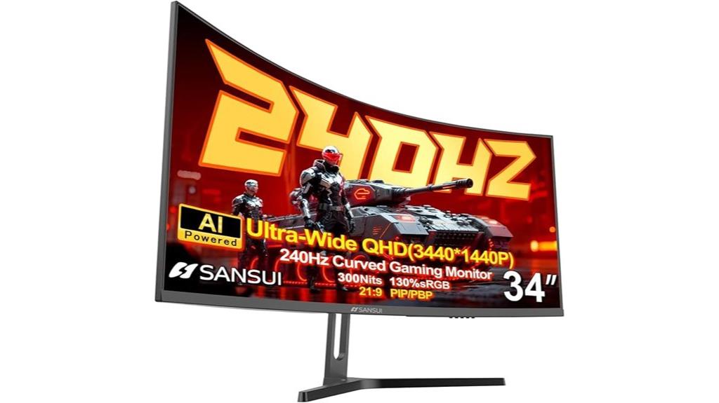 curved ultrawide gaming monitor