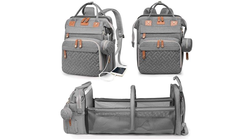 diaper bag backpack with station