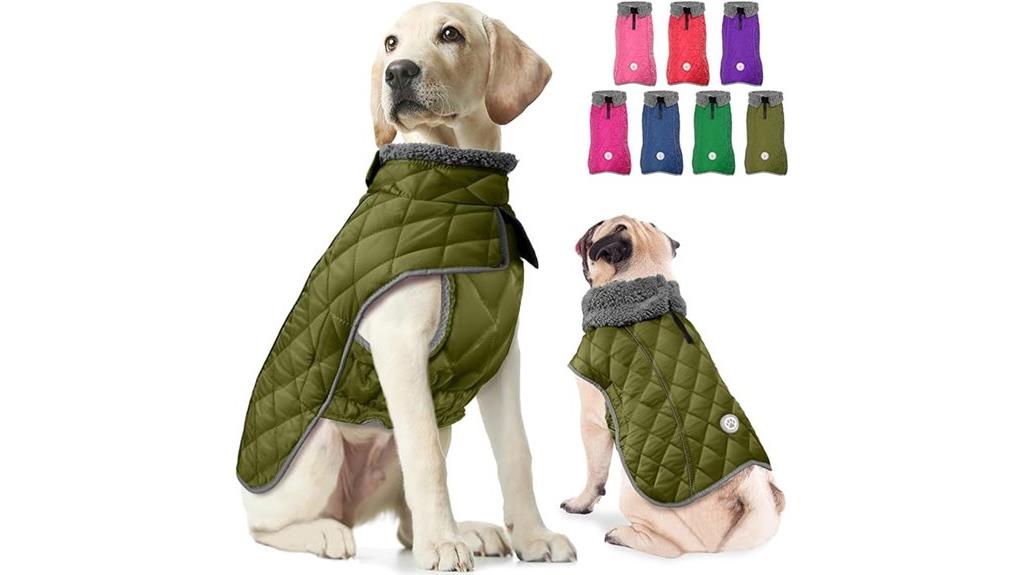 dog winter coat with harness