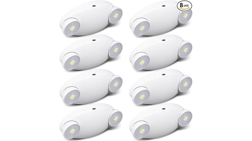 eight battery backup emergency lights