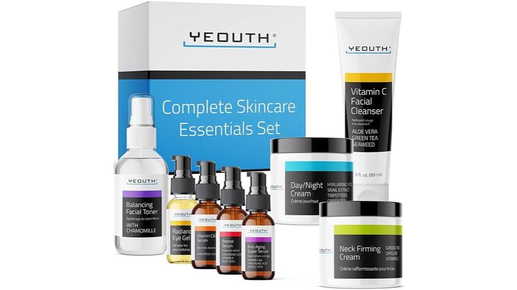 eight piece skincare set