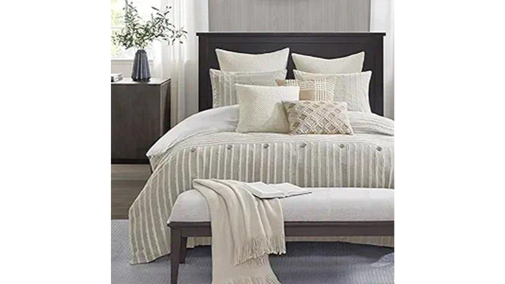 elegant jacquard stripe bedding