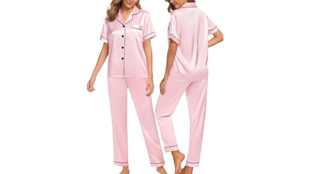 elegant satin sleepwear set