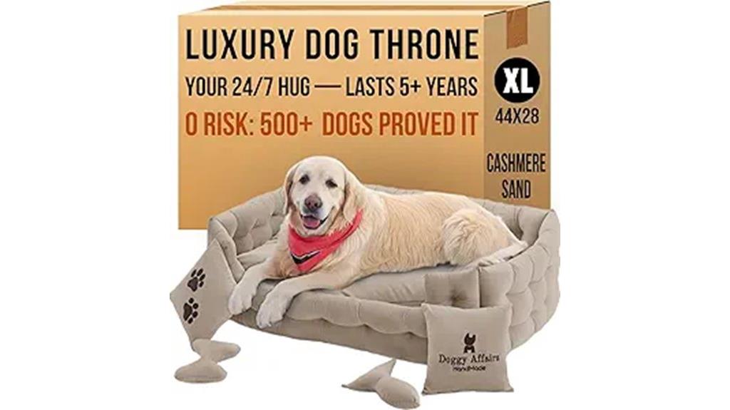 elegant velvet dog throne