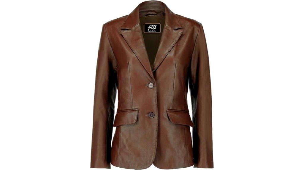 elegant women s leather blazer