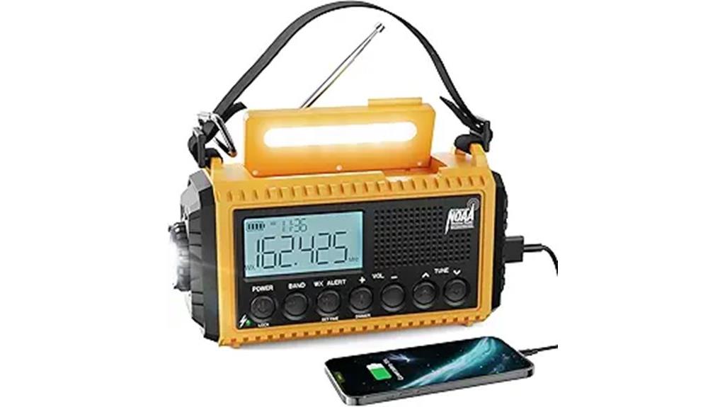 emergency radio with battery
