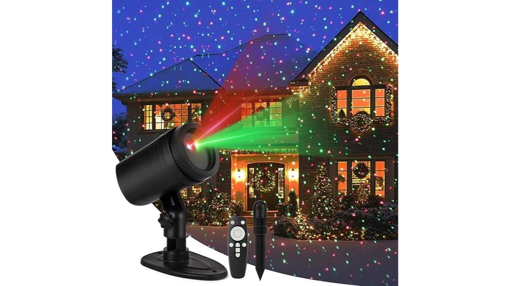 festive laser star projection