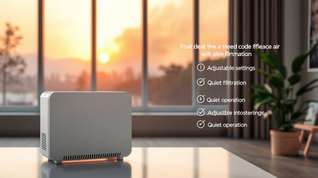 filtration room size noise