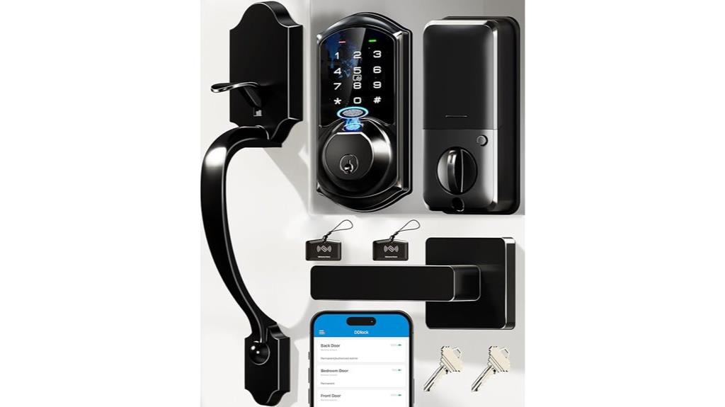 fingerprint handle smart lock