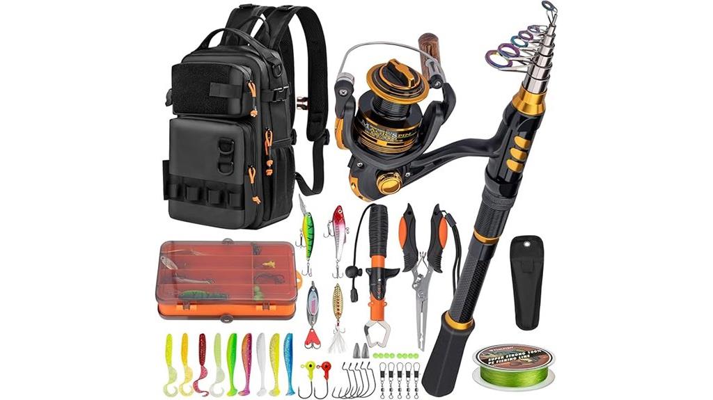 fishing gear with backpack