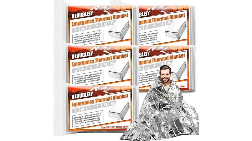 five pack survival blankets