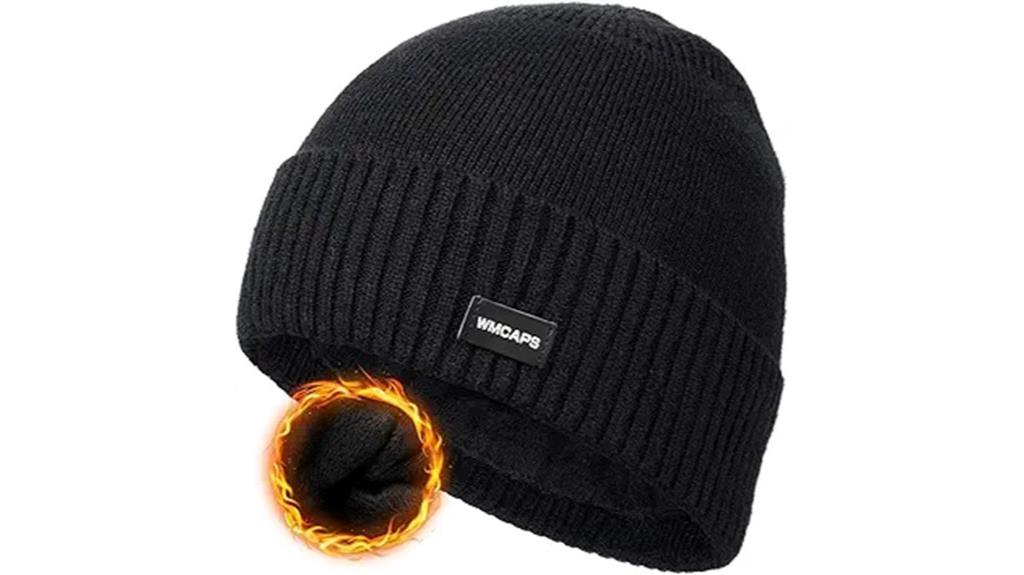 fleece lined winter beanie