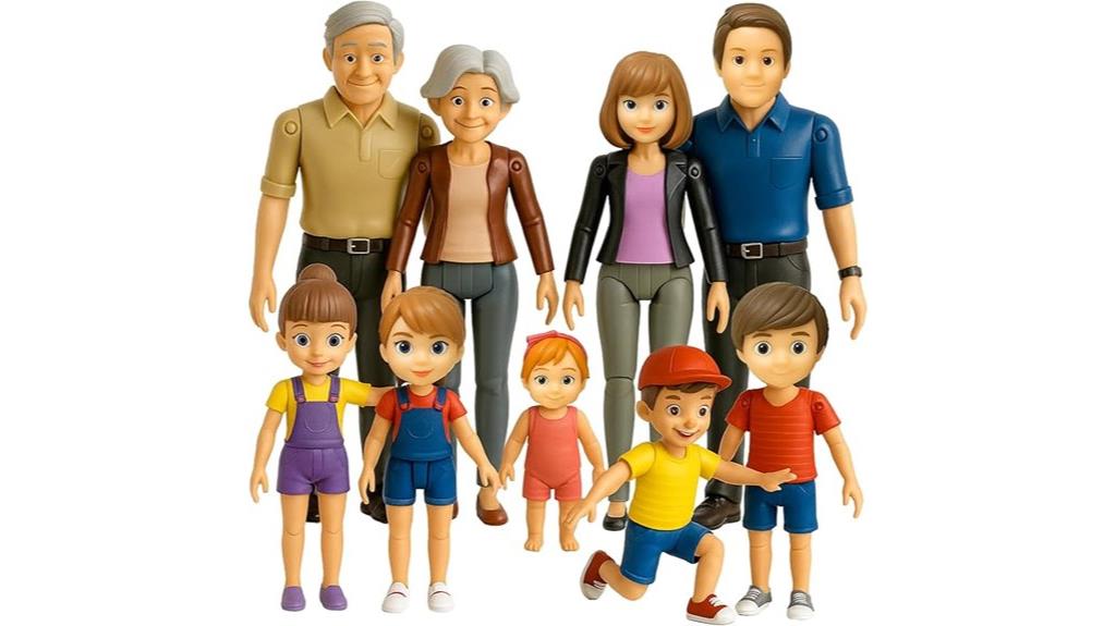 flexible dollhouse family set