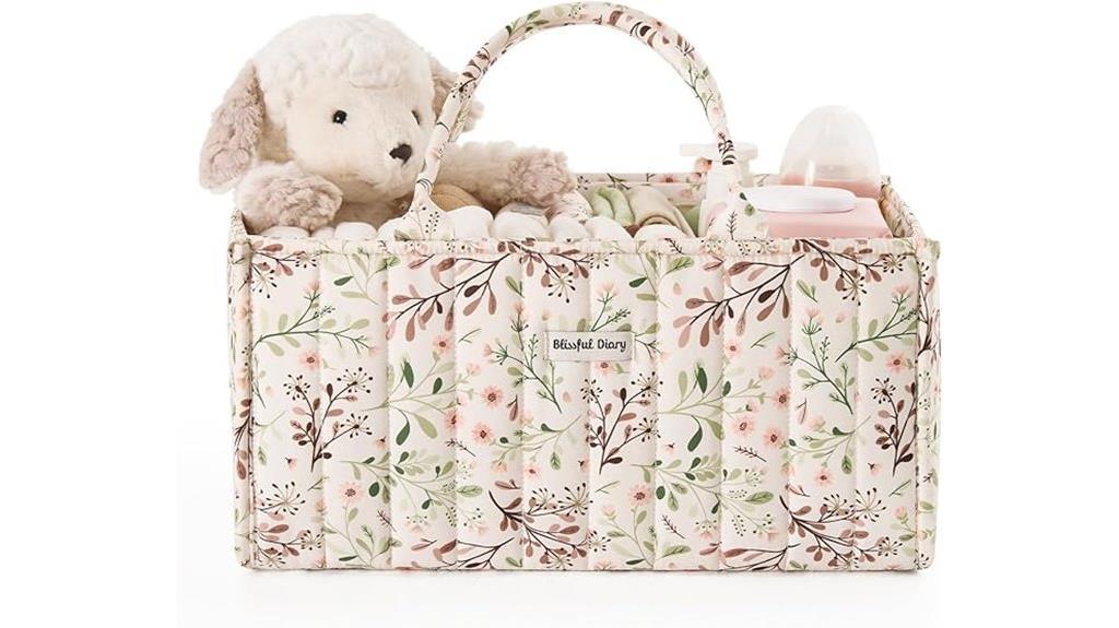 floral baby diaper organizer