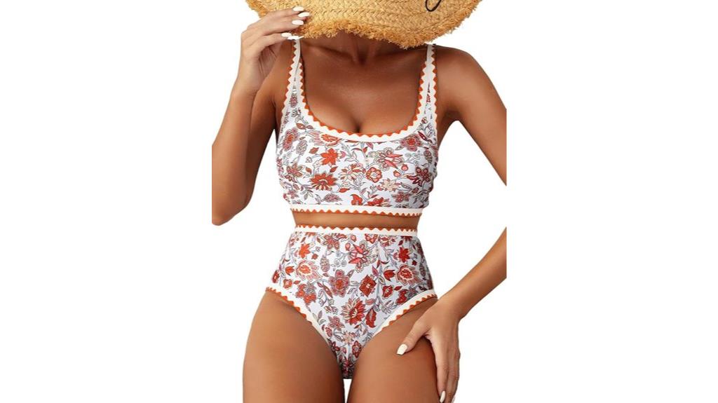 floral two piece swimsuit