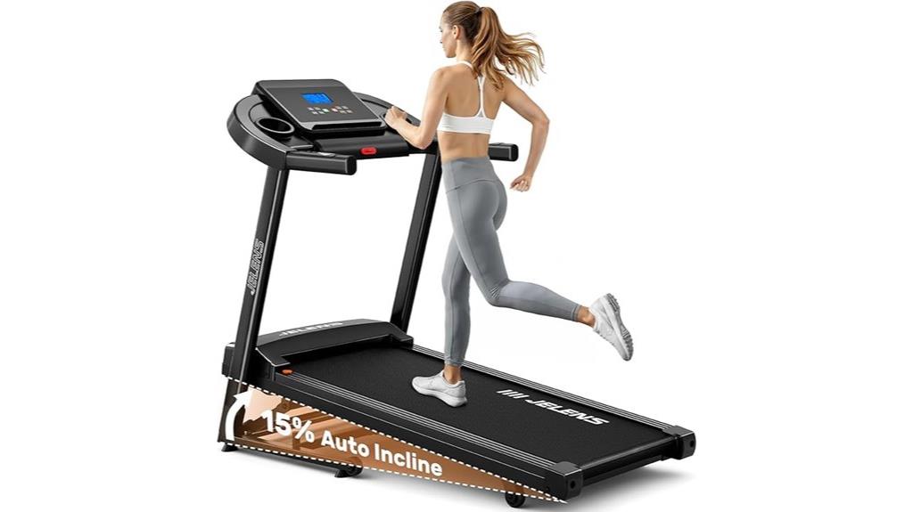 foldable home treadmill with auto incline