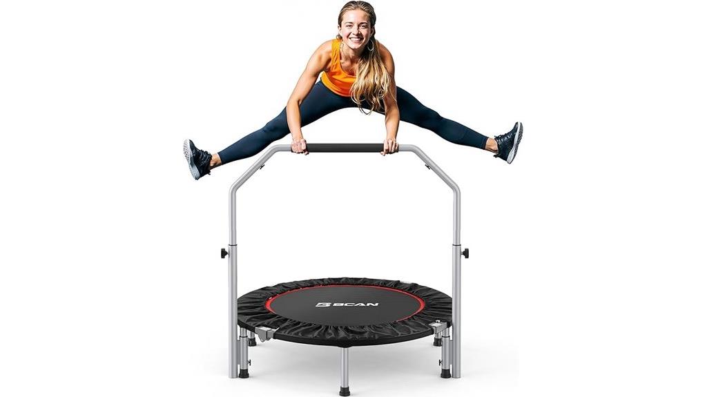 foldable mini trampoline handle