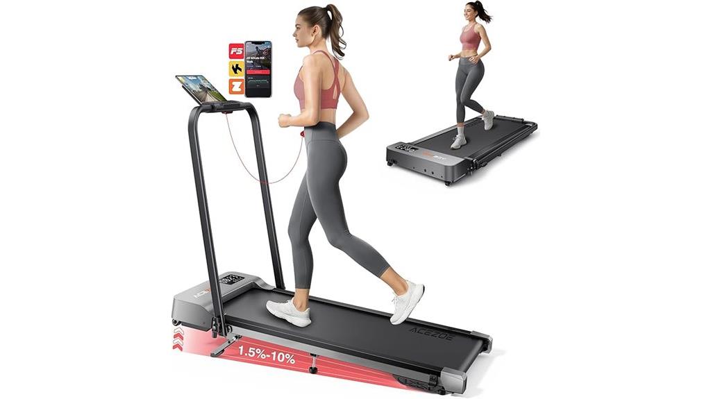 foldable treadmill supports 300 lbs