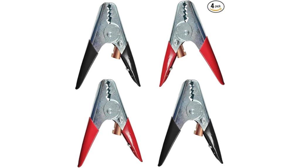 four clamps for batteries