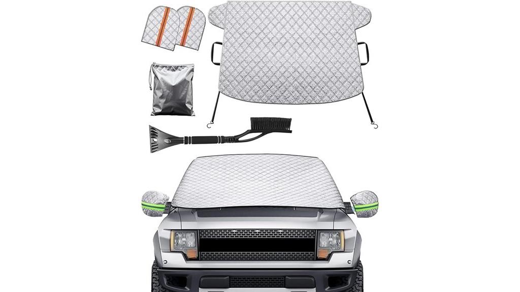 four layer winter windshield cover