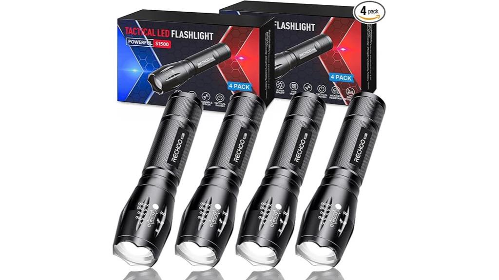 four pack zoomable flashlights