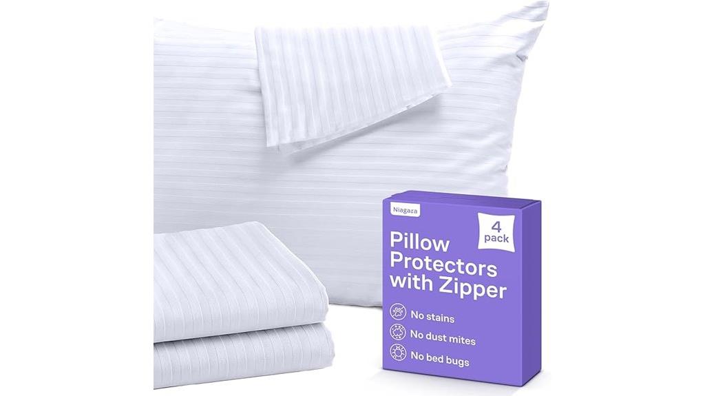 four pillow protectors