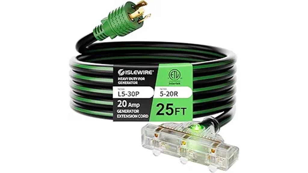 generator cord 25 ft