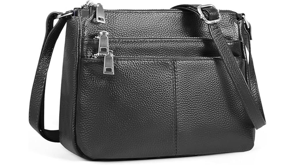 genuine leather crossbody purse