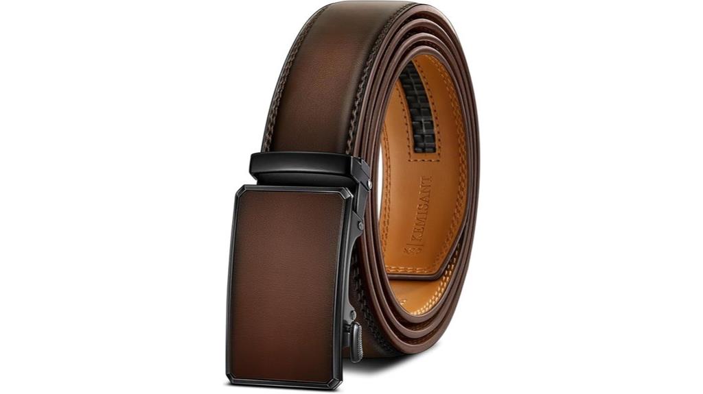 genuine leather ratchet belt