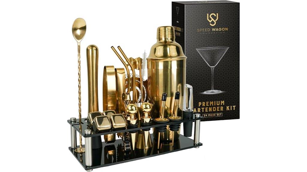 gold 24 piece bartender set