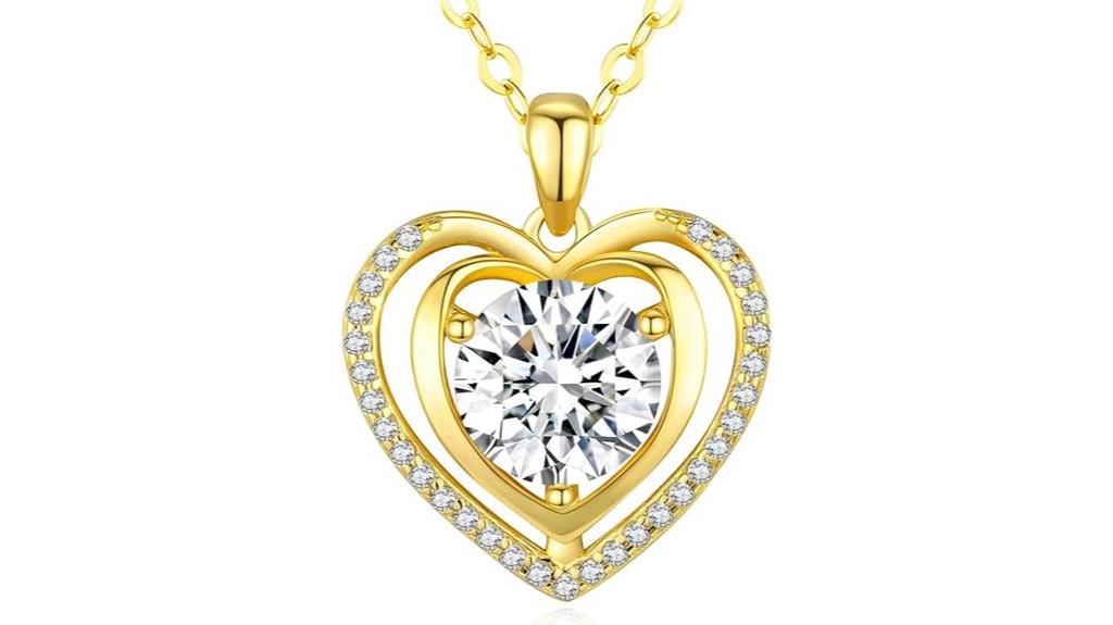 gold heart necklace