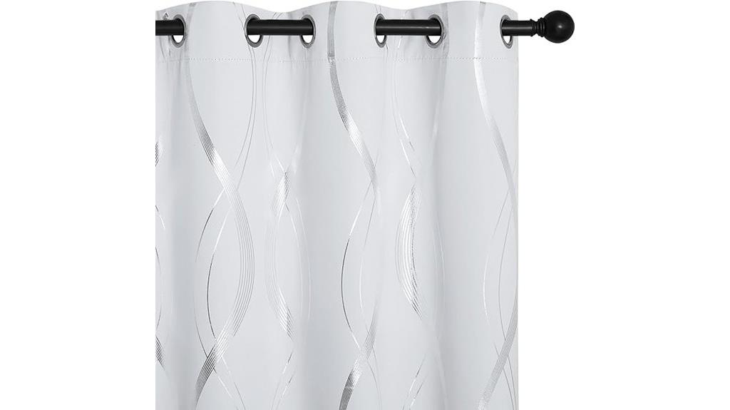 grey white blackout curtains