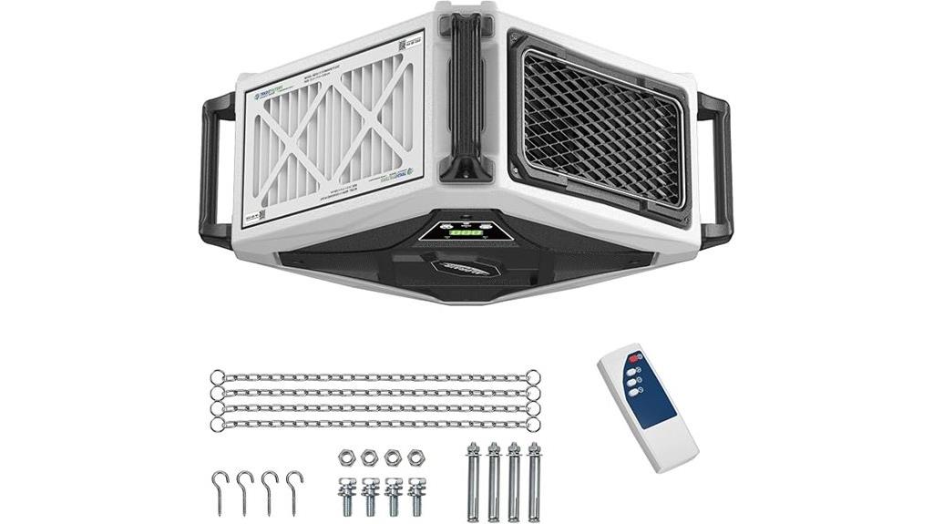 hanging air filtration system